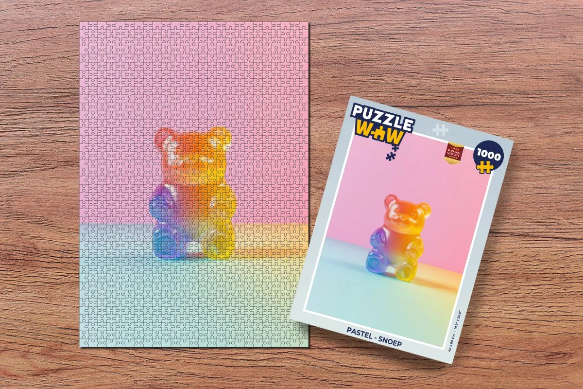 PuzzleWow Pastel Legpuzzel 1000 Stuks - Gummy Kleur