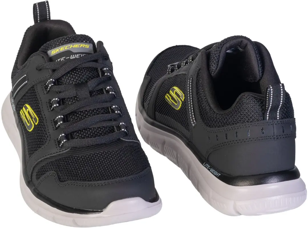 Skechers Track-Knockhill Sneakers 232001-BKLM - Zwart