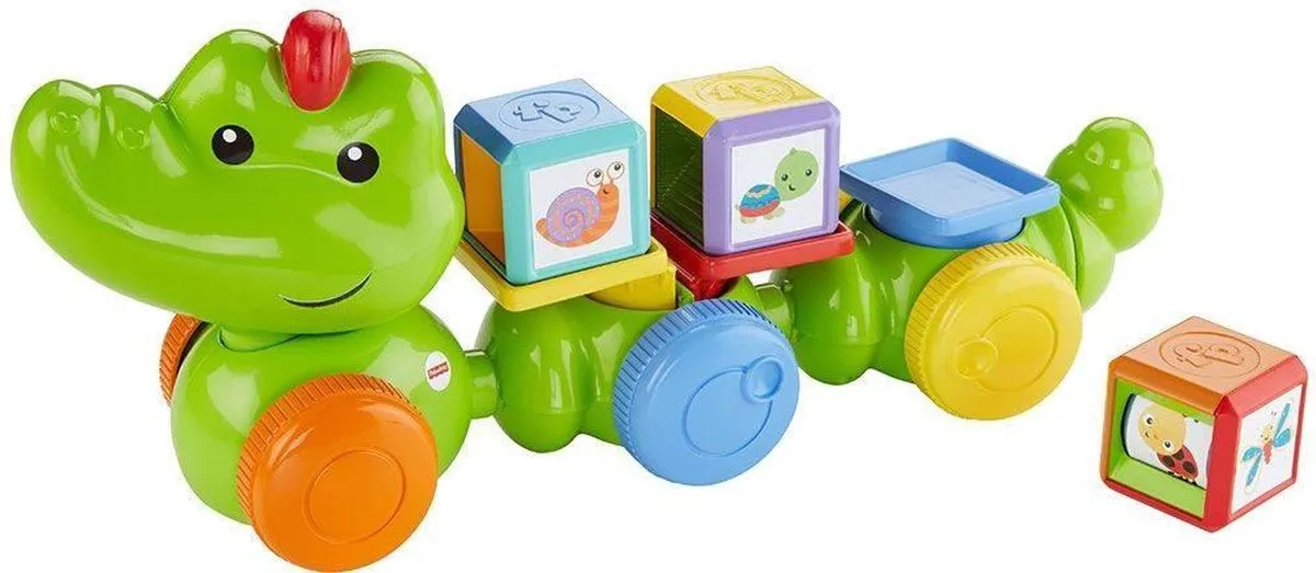Fisher-Price Blokken Krokodil Silly Safari - 3 Stuks - afbeelding 3 van 4