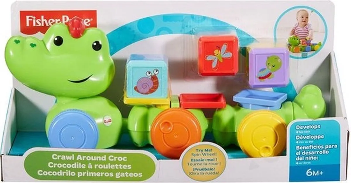 Fisher-Price Blokken Krokodil Silly Safari - 3 Stuks - afbeelding 4 van 4
