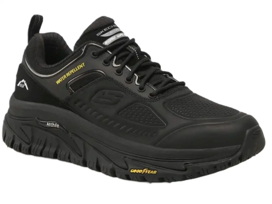 Skechers Arch Fit Road Walker Recon 237333-BBK - Heren Sneakers - Zwart - afbeelding 2 van 6