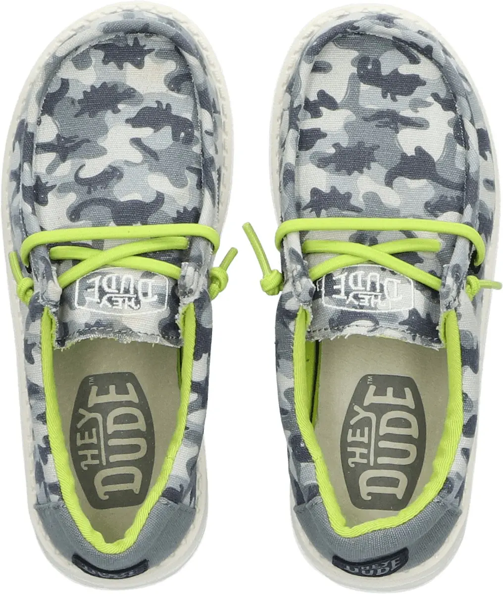 HEYDUDE Wally Youth Camodino Jongens Instappers - Blauw