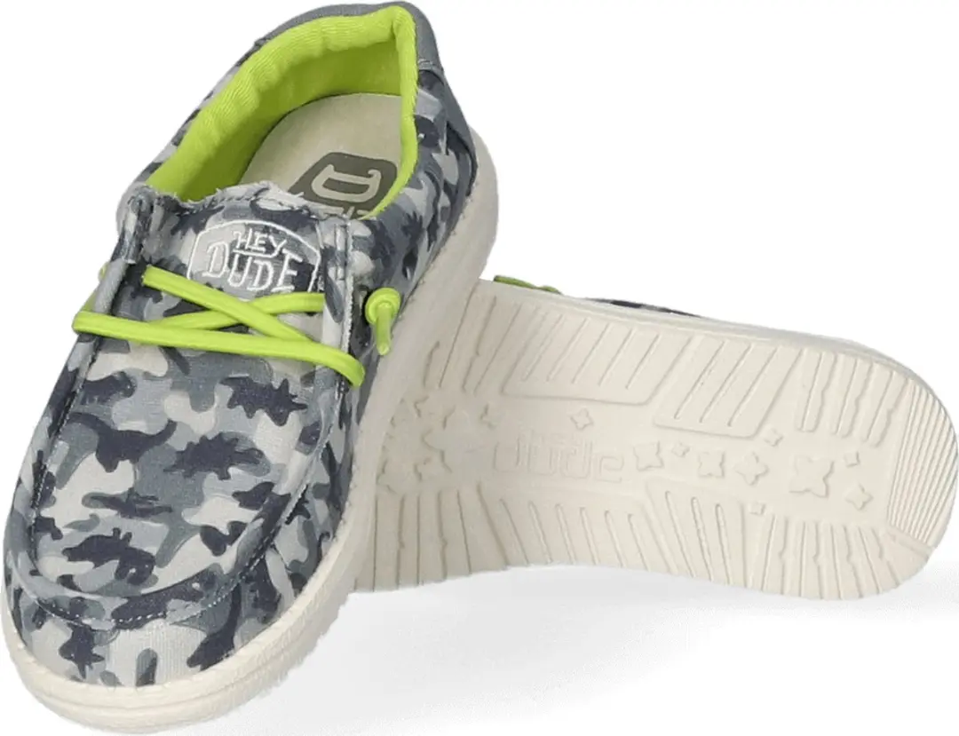 HEYDUDE Wally Youth Camodino Jongens Instappers - Blauw
