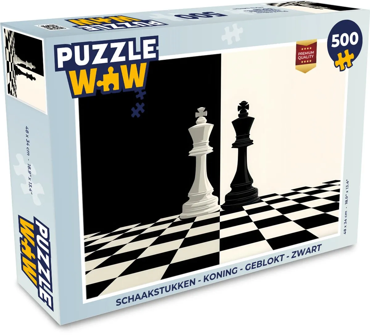 PuzzleWow Schaakstukken Geblokt Koning
