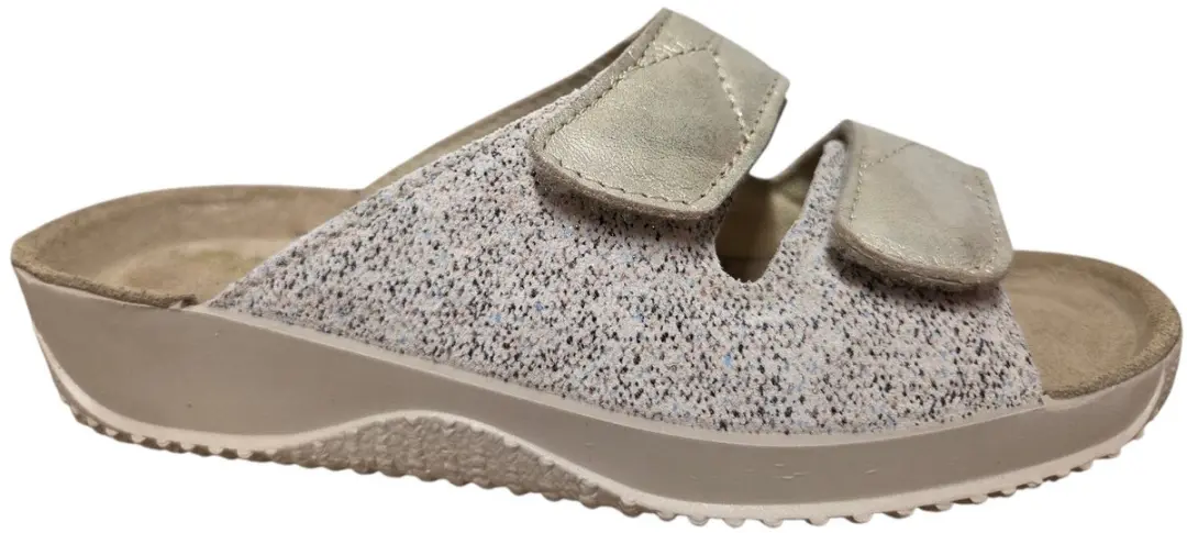 Rohde 1952 02 Slippers Wit Beige Leer Dames
