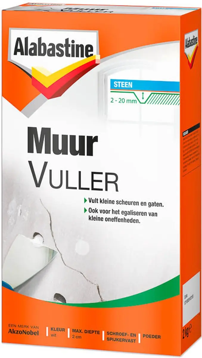 Alabastine Muurvuller Poeder 1kg - Wit - afbeelding 4 van 6