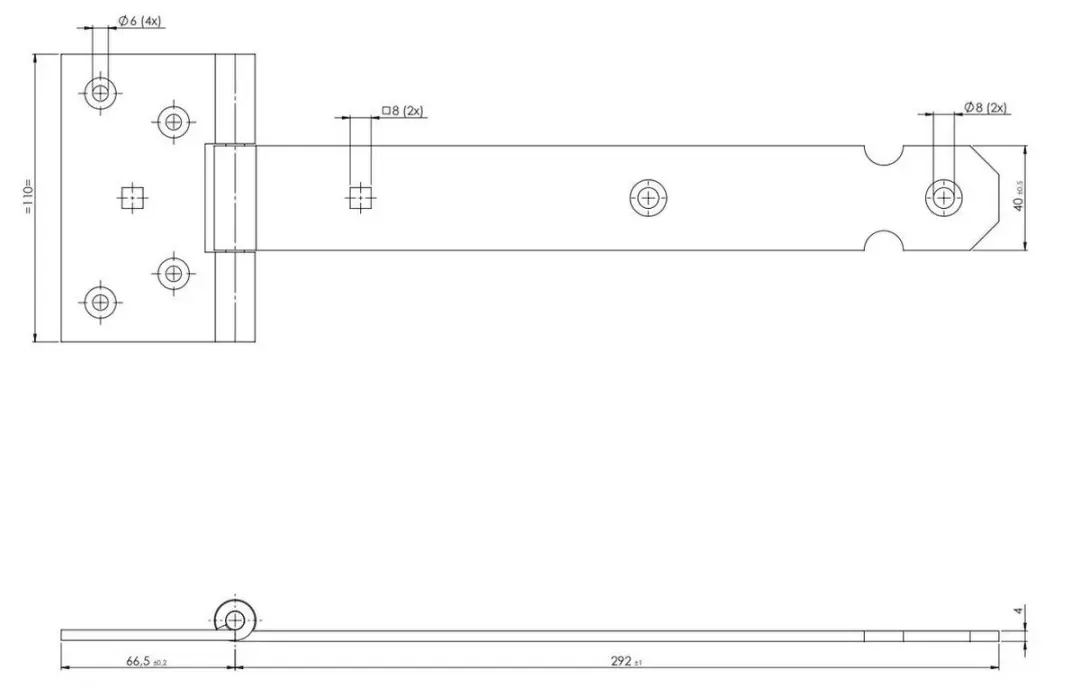 GB GB Kruisheng 415050 Zwaar 300x40cm - 8 Gaten - afbeelding 4 van 5