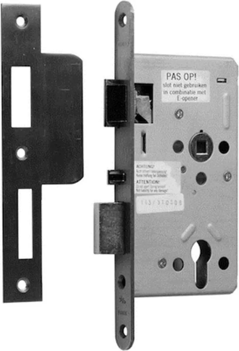 Nemef 699 Insteekslot Paniekslot RVS - 72mm Doorn 60mm - afbeelding 5 van 6