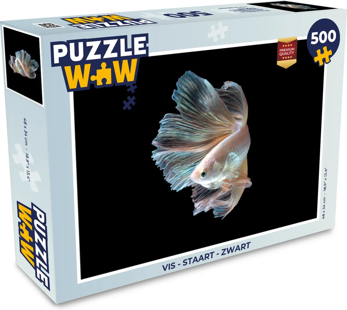 PuzzleWow Vis Staart Legpuzzel 500 Stuks - Multicolor