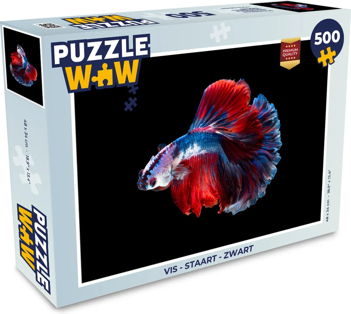 PuzzleWow Vis Staart Legpuzzel 500 Stuks - Multicolor