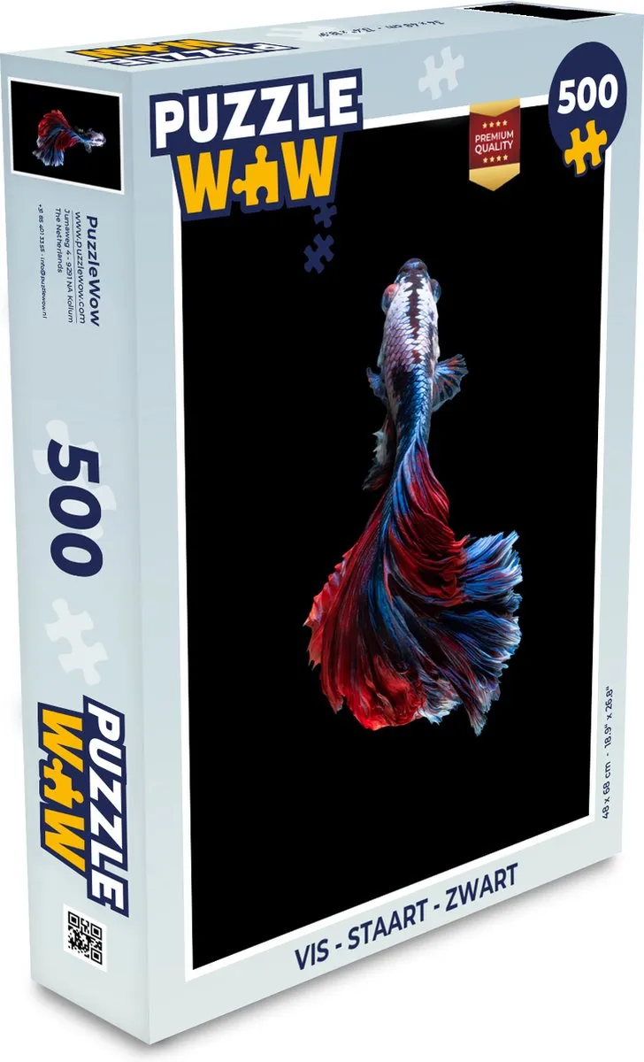 PuzzleWow Vis Staart Legpuzzel 500 Stuks - Multicolor