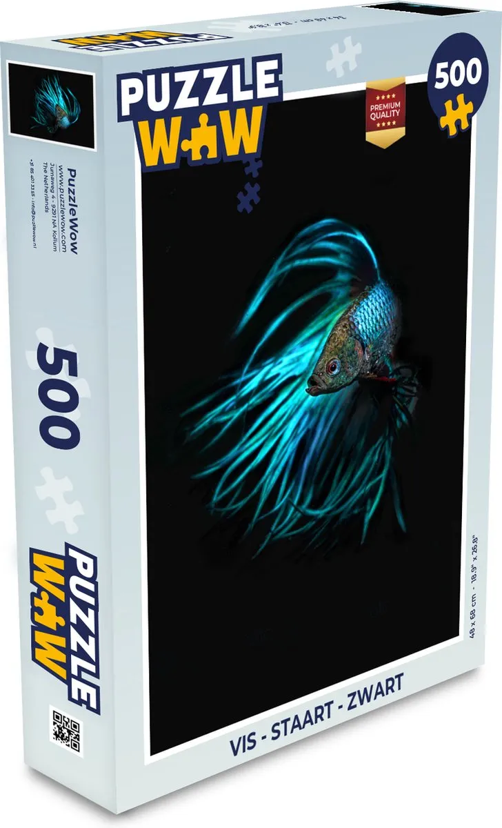 PuzzleWow Vis Staart Legpuzzel 500 Stuks - Multicolor