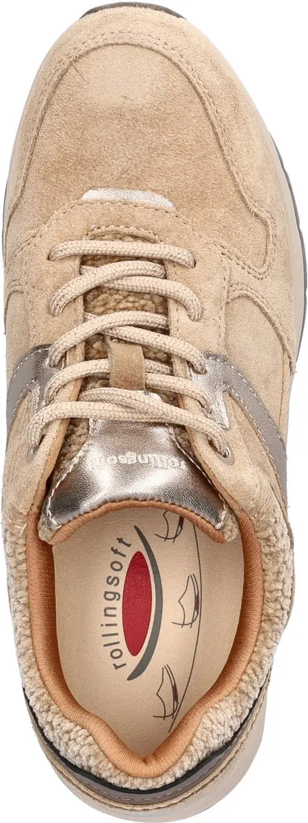 Gabor Rollingsoft Dames Sneaker Beige - Maat 42 - afbeelding 4 van 6