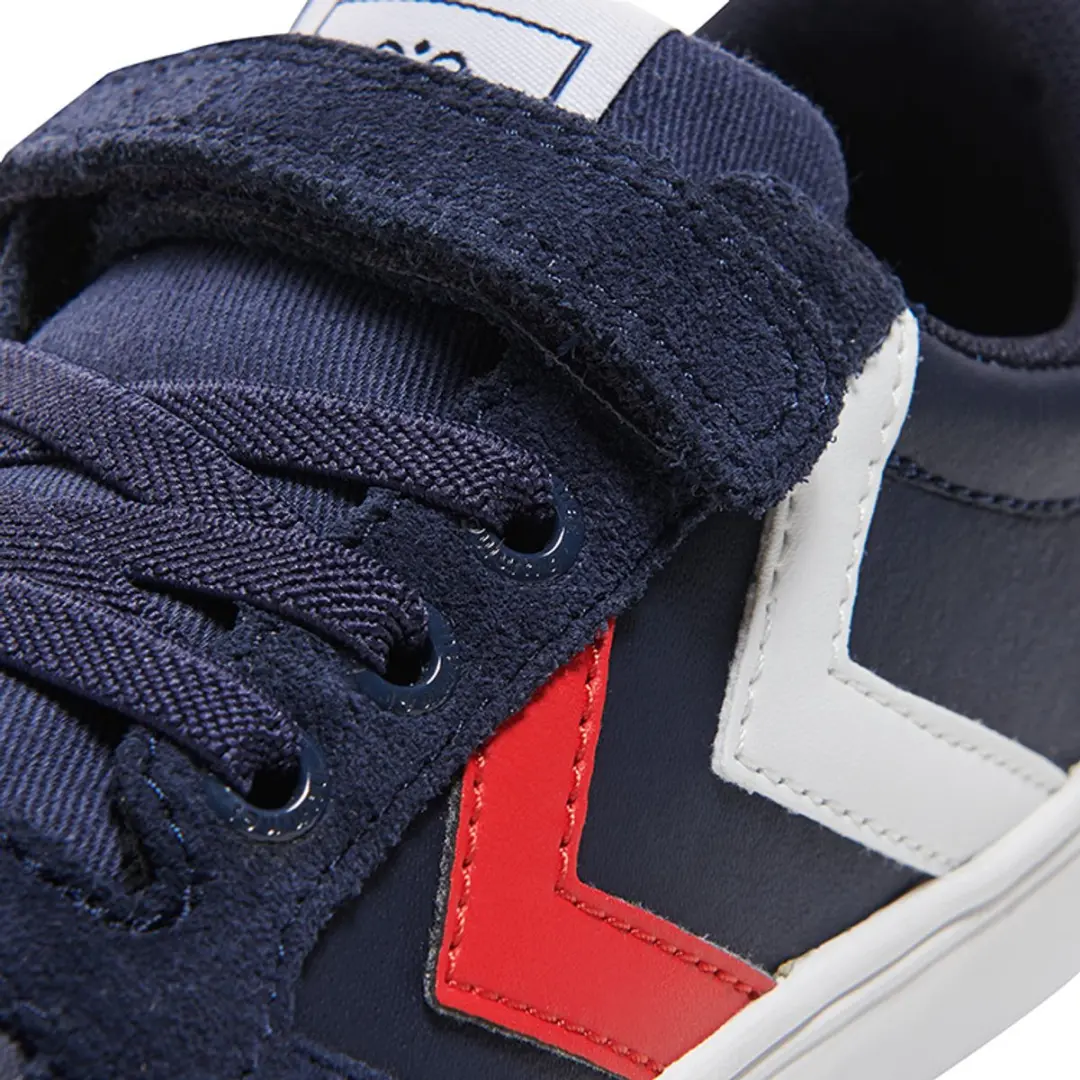Hummel Slimmer Stadil Leather Low Jr Sneakers - 30 - Rood/Wit/Navy - afbeelding 6 van 6
