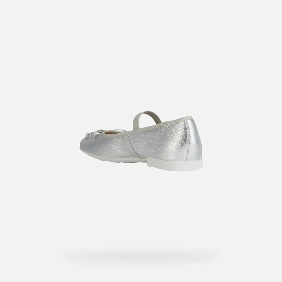 GEOX Plie Meisjes Ballerina's - Maat 26 - Zilver
