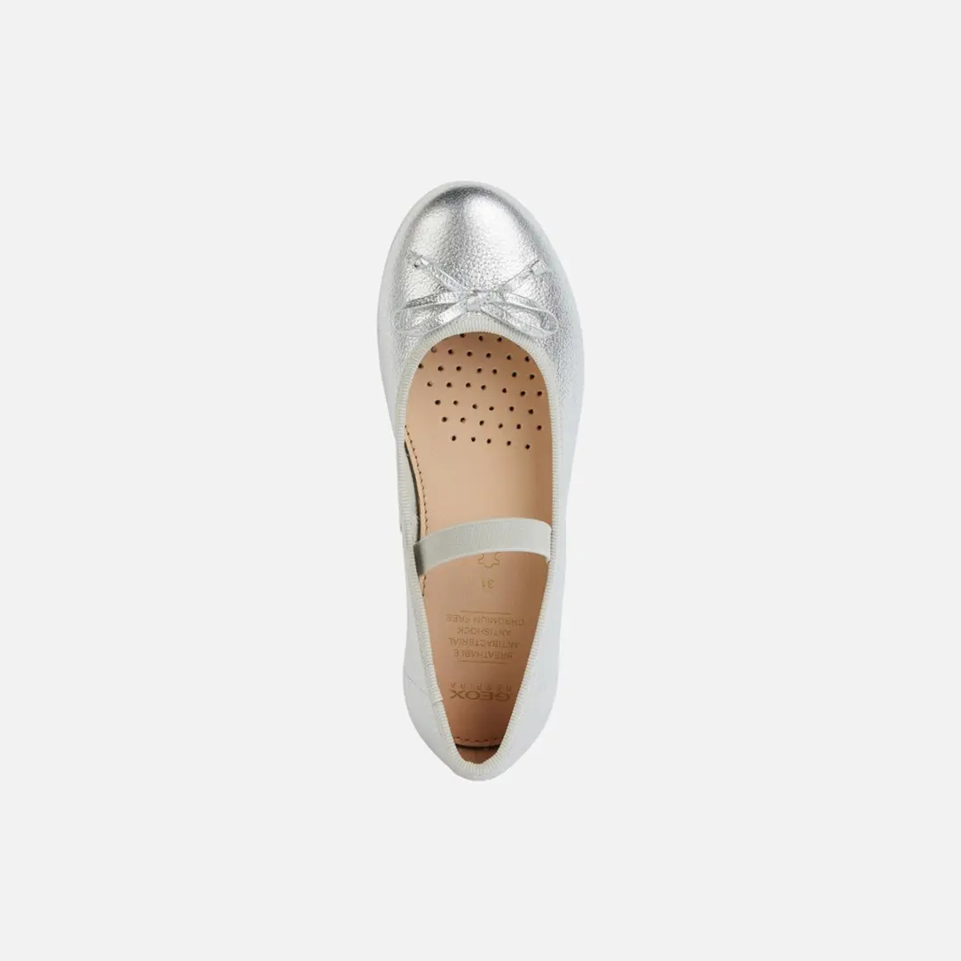 GEOX Plie Meisjes Ballerina's - Maat 26 - Zilver