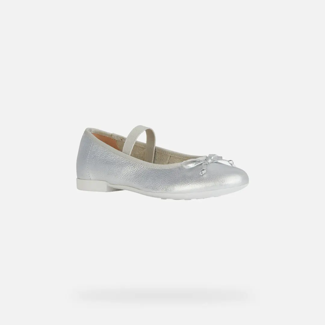 GEOX Plie Meisjes Ballerina's - Maat 26 - Zilver