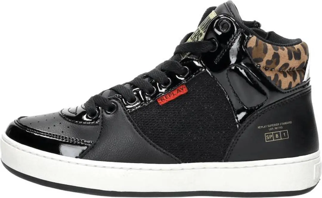Replay Cobra 1 Hoge Sneakers - Maat 34 - Zwart