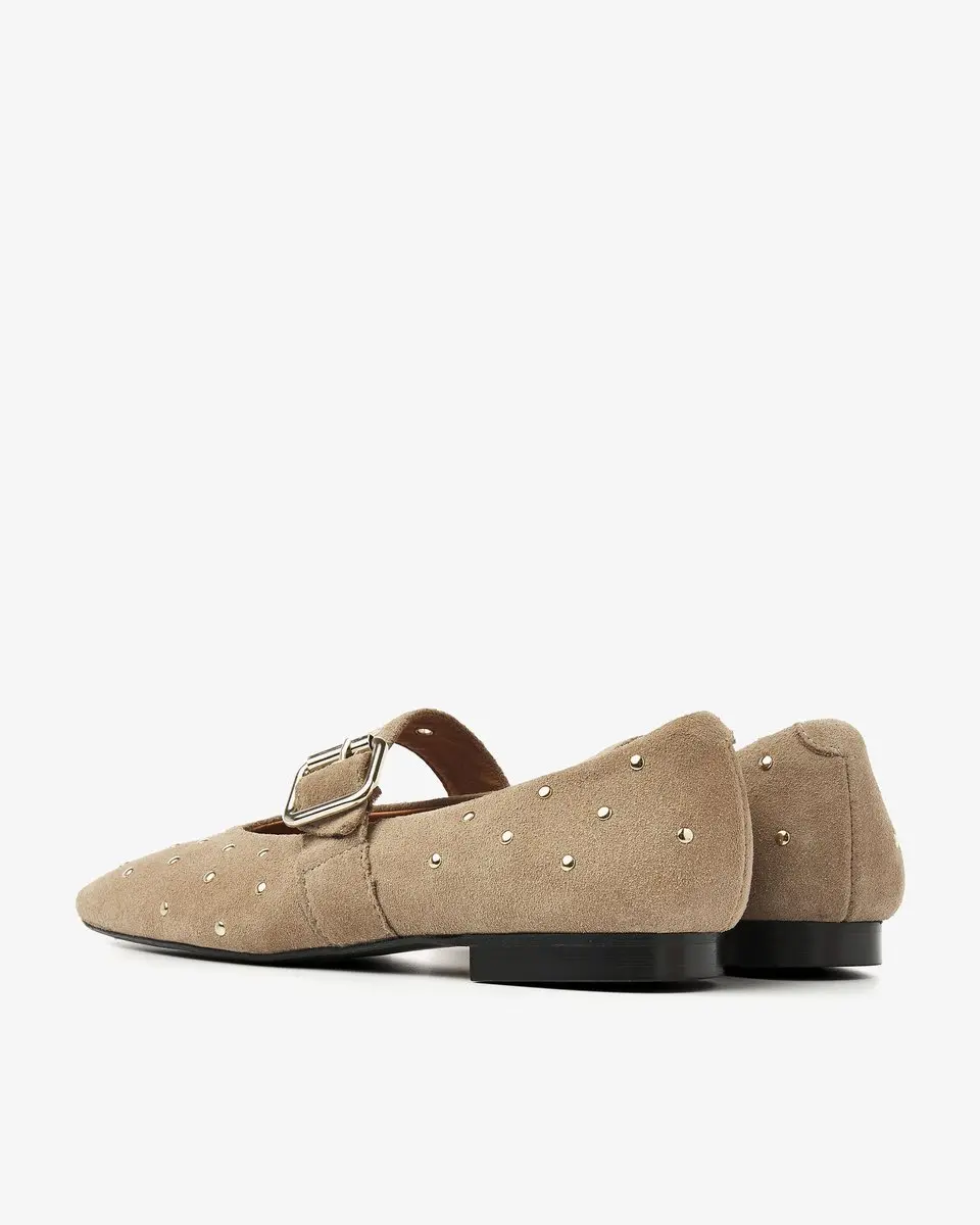 VIA VAI Lou Nina Ballerina Dames - Beige - Maat 37 - afbeelding 4 van 6