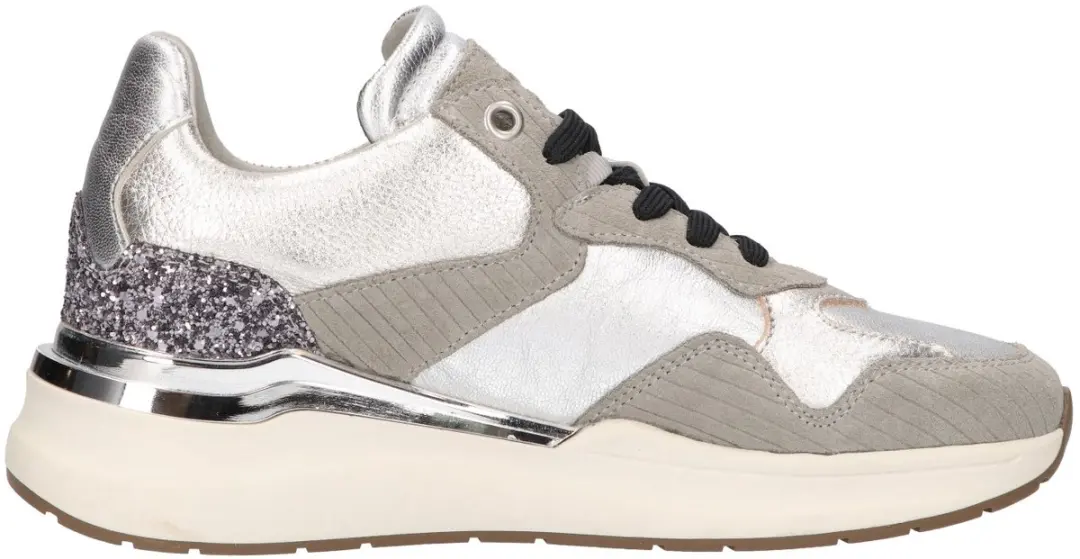 La Strada Sneaker Zilver Grijs Leer