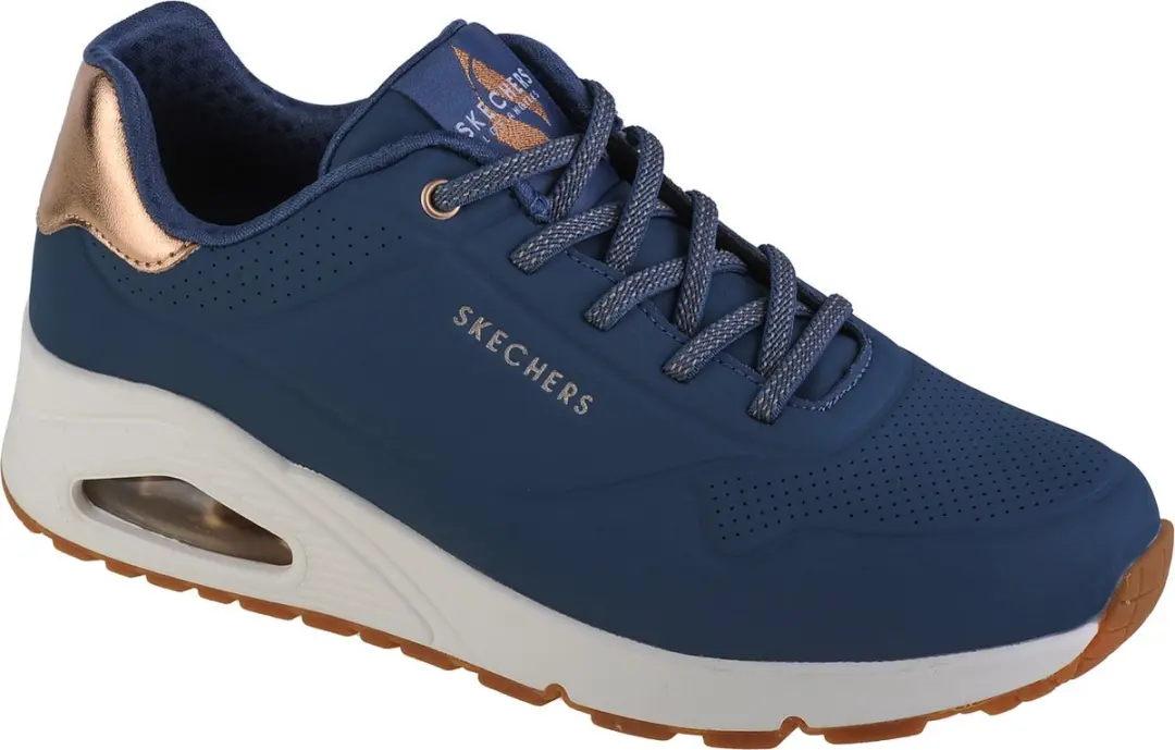 Skechers Uno-Shimmer Away 155196-NVY, Vrouwen, Marineblauw, Sneakers, maat: 37,5