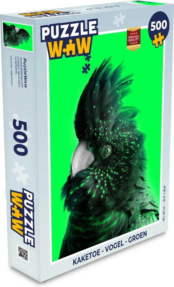 PuzzleWow Kaketoe Legpuzzel 500 Stuks - Multicolor