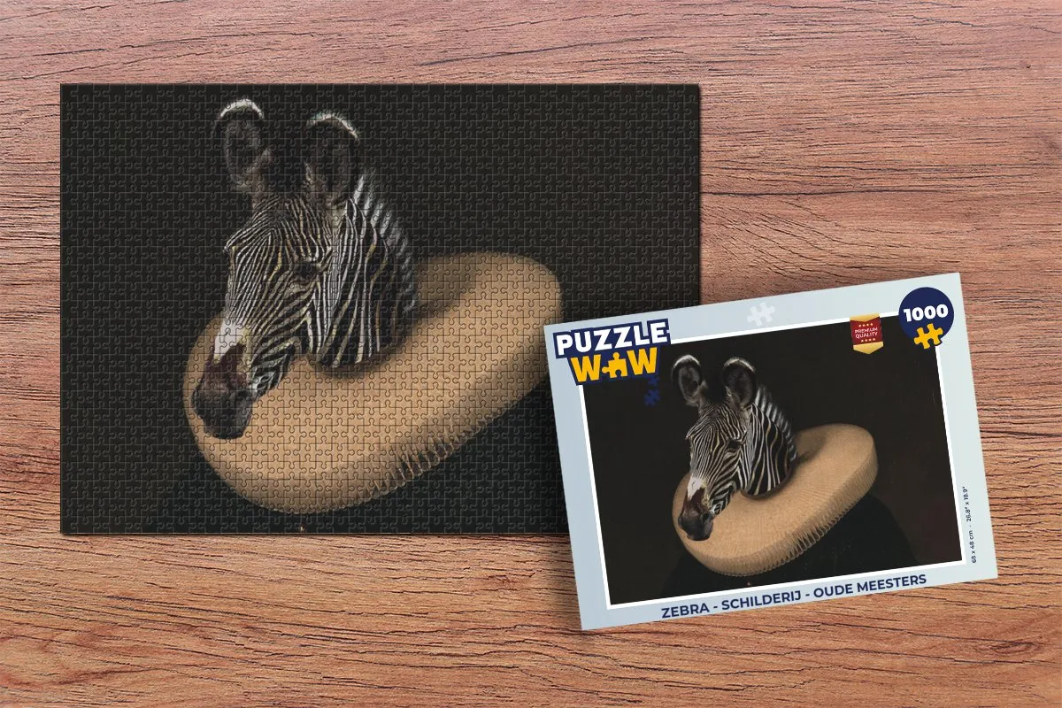 PuzzleWow Zebra Legpuzzel 1000 Stuks - Multicolor