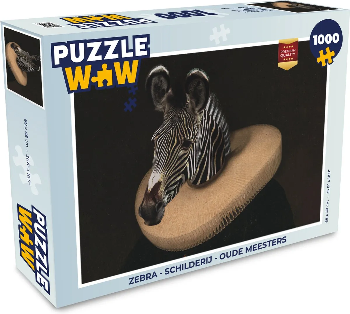 PuzzleWow Zebra Legpuzzel 1000 Stuks - Multicolor