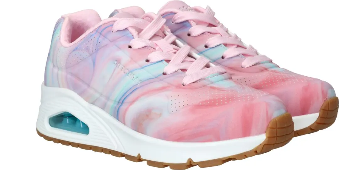 Skechers Uno Gen1 Marble Sweetheart Meisjes Sneakers - afbeelding 4 van 6