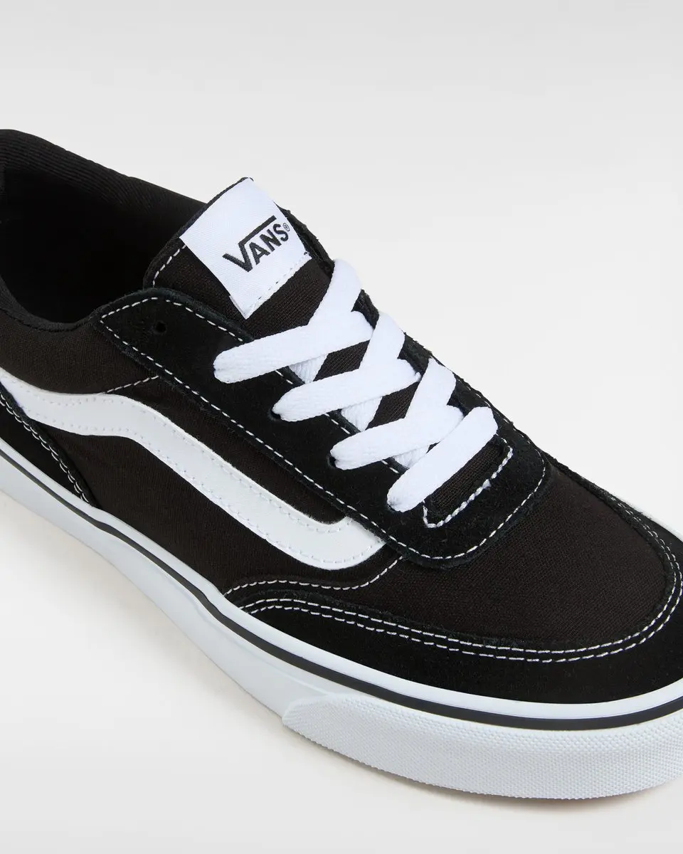 Vans Brooklyn LS Suede/Canvas Sneakers - Zwart/Wit