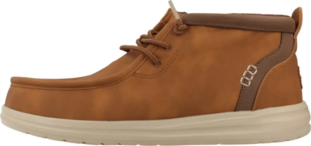 HEYDUDE Wally Mid GripR Classic Heren Instappers Cognac - Maat 42