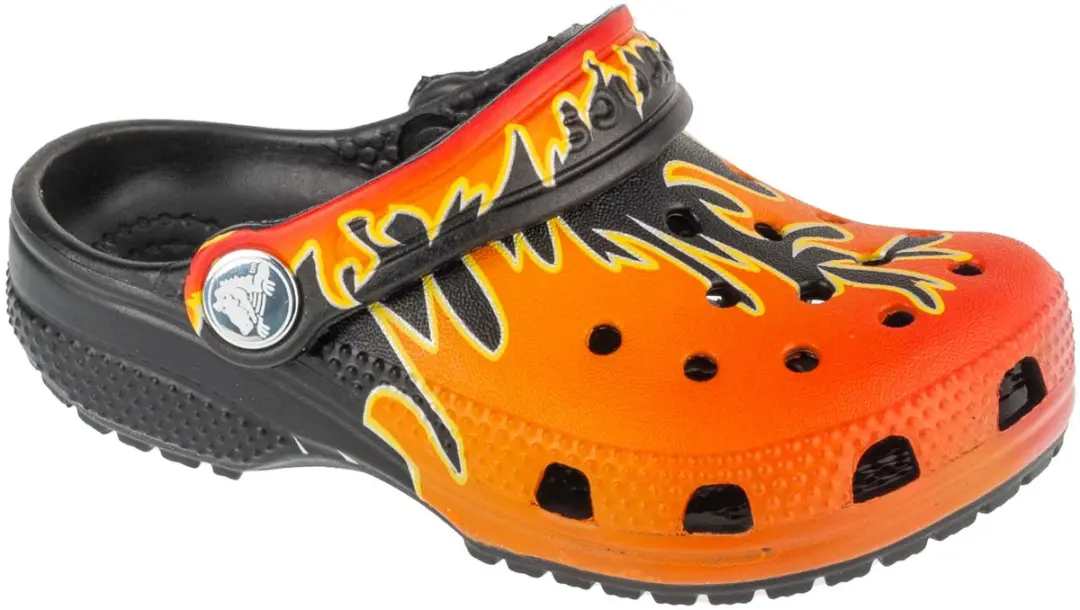 Crocs Classic Flame Clogs Kids T, voor meisje, Zwart, Slippers, maat: 23/24