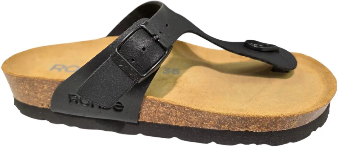 Rohde 5628 90 Teenslippers Zwart Leer Dames