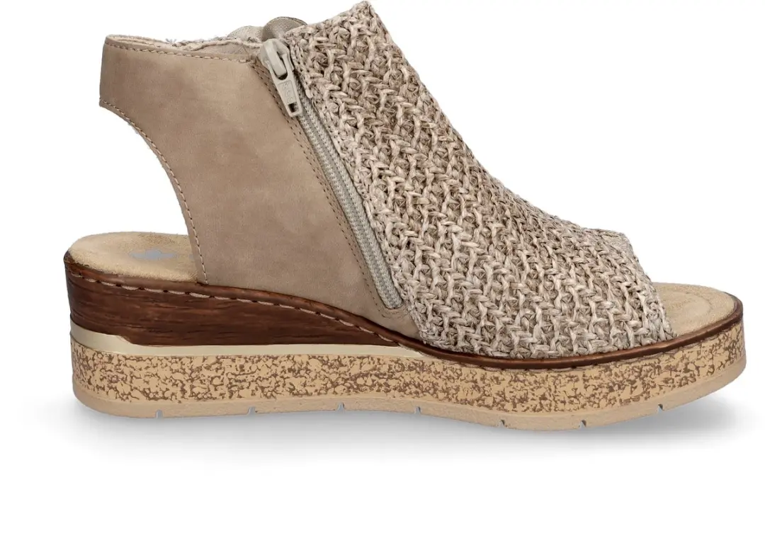 Rieker 63791 Sandalen - Vrouwen Grijs 39