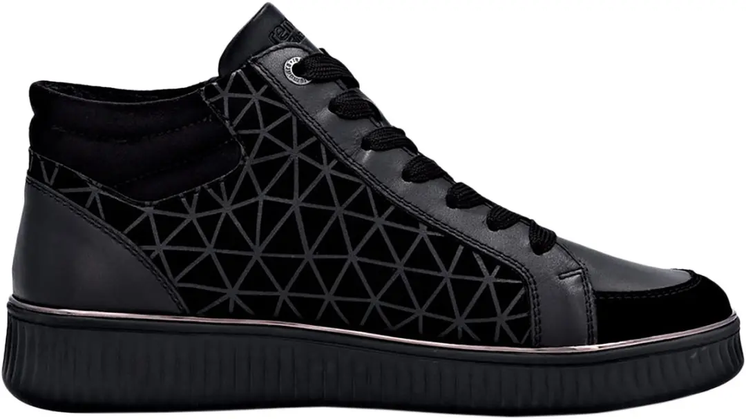 Hoge sneakers van Goatsuede-leer Rits en Veters uitneembare zool