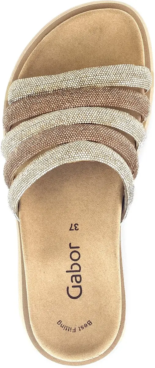 Gabor 83.752.82 Slippers Brons Goud Strass Leer Dames