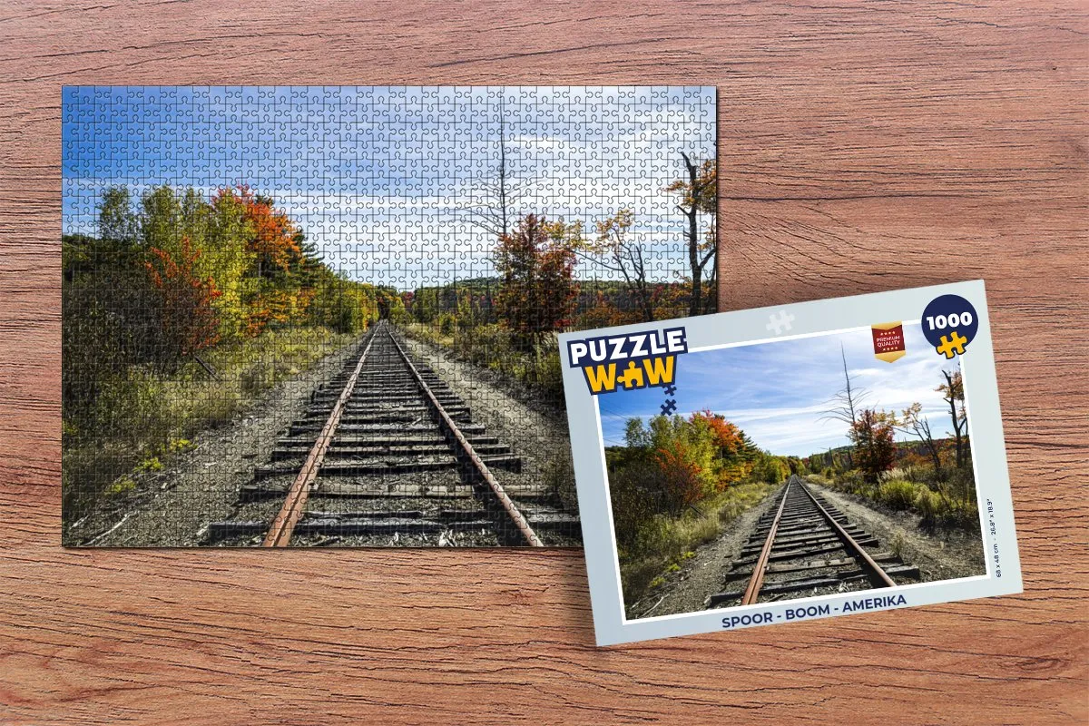 PuzzleWow Spoor Boom Amerika Legpuzzel 1000 Stuks - Multicolor