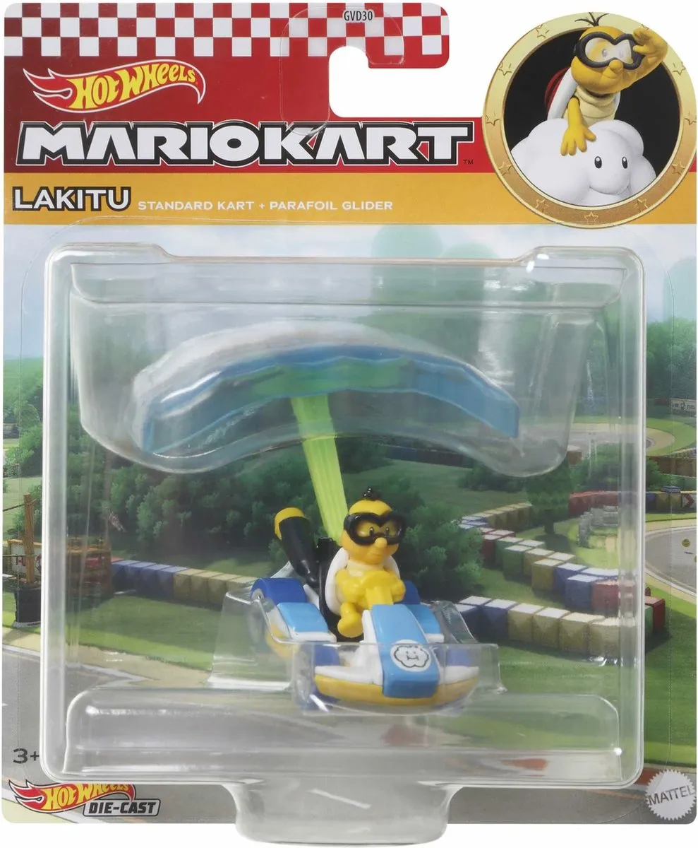Hot Wheels Mariokart Lakitu Kart + Glider 1:64