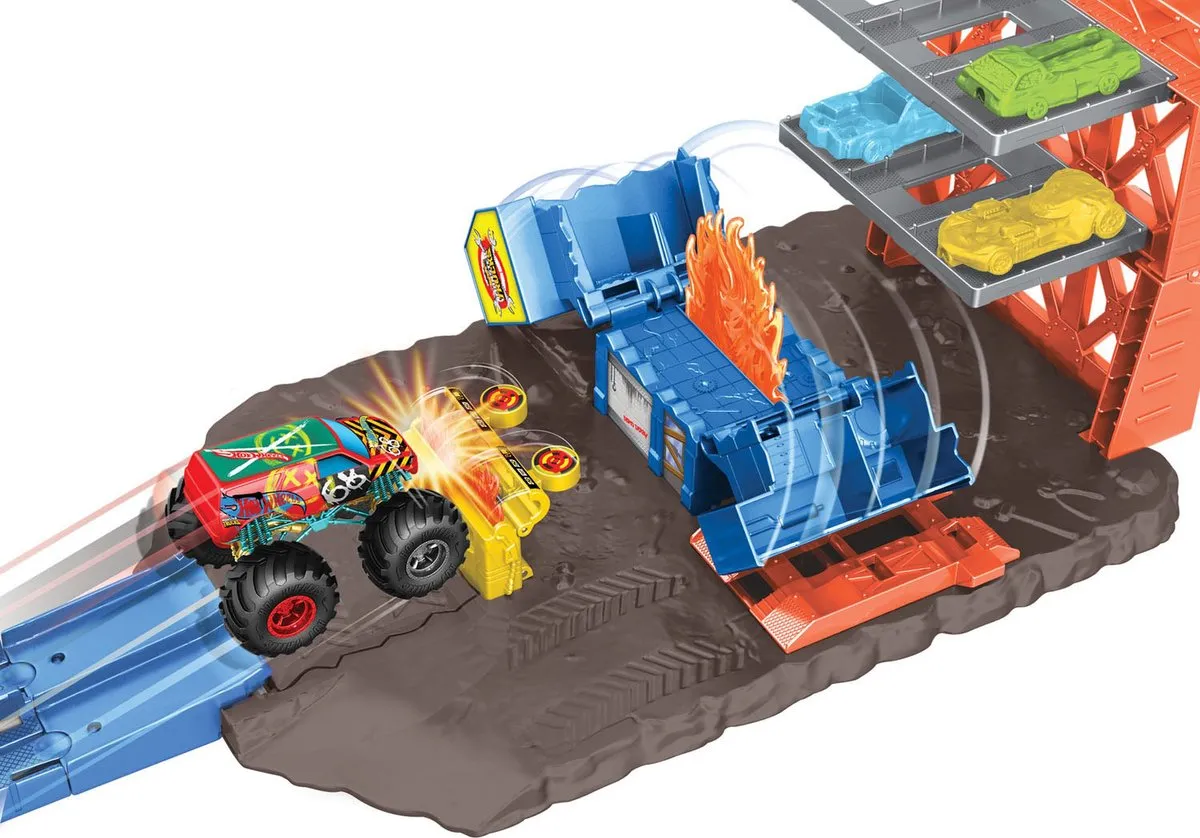 Hot Wheels Monster Trucks Blast Station HFB12 Racebaan - afbeelding 6 van 6