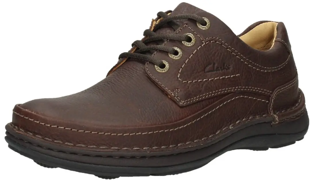 Clarks Nature Three Heren Pantoffels - G - Mahogany Leather - Maat 42.5