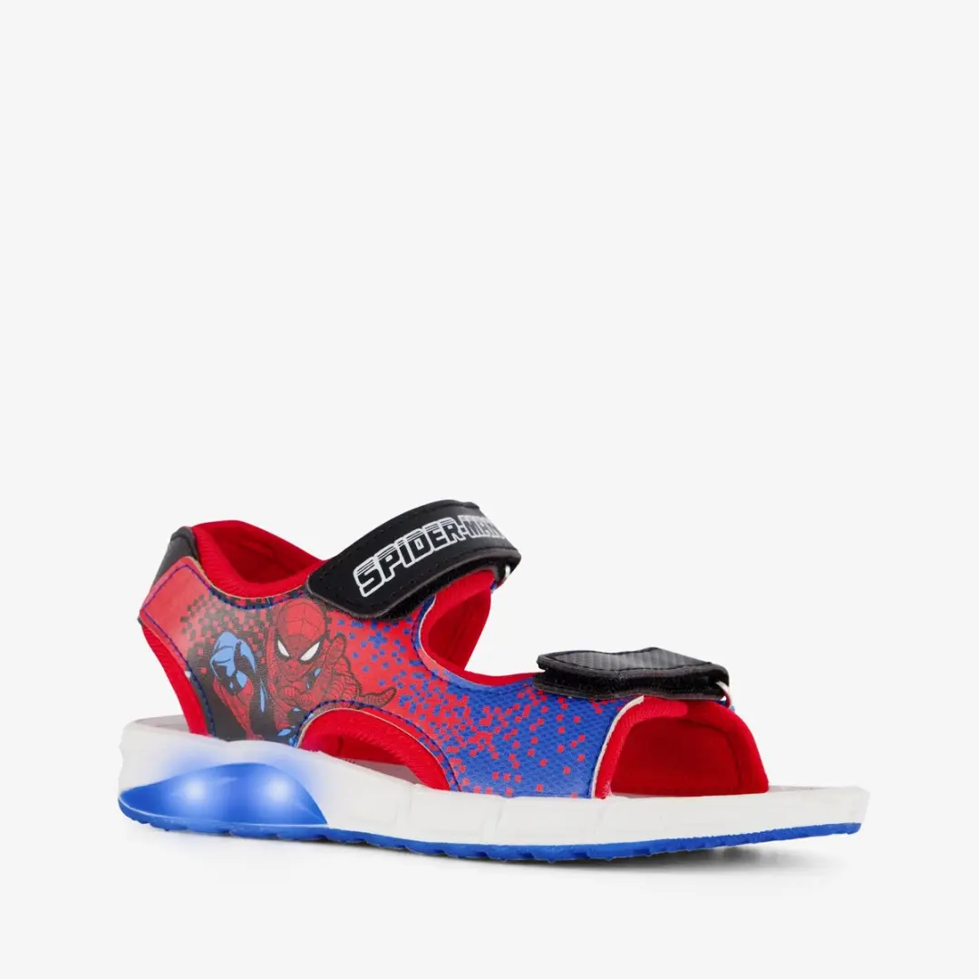 Spider-Man jongens sandalen met lichtjes rood