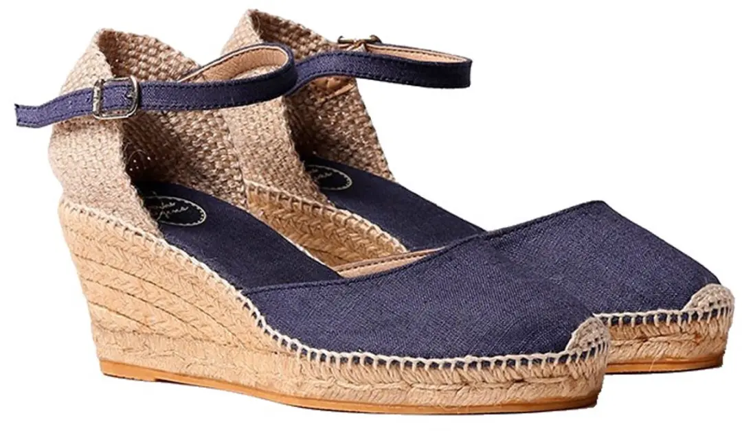Toni Pons Caldes Wedge Espadrilles 38 - Navy - afbeelding 4 van 6