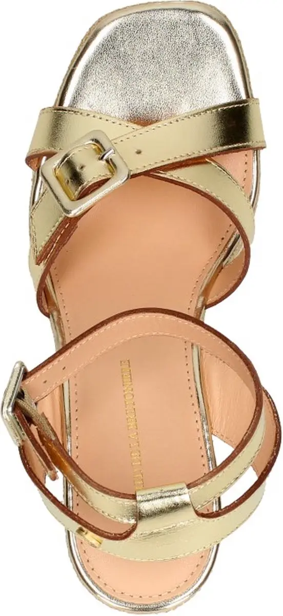 Fred De la Bretoniere FRS1445 Sandalen Hak - goudkleur - Maat 41 - afbeelding 4 van 6