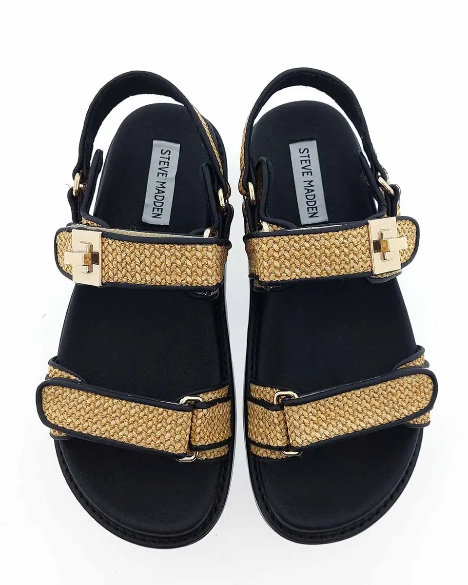 Steve Madden Bigmona Sandalen - 38 - Zwart/Combi