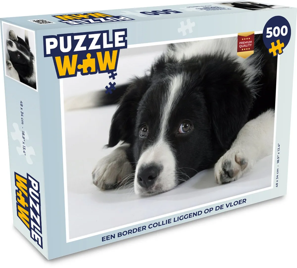 PuzzleWow Border Collie Legpuzzel 500 Stuks - Multicolor