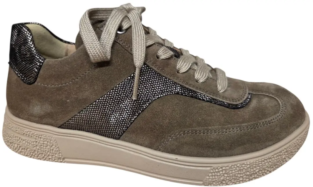 Hartjes 162.2702/34 41.38 Sophie Sneakers Beige Suede Dames Breedtemaat H