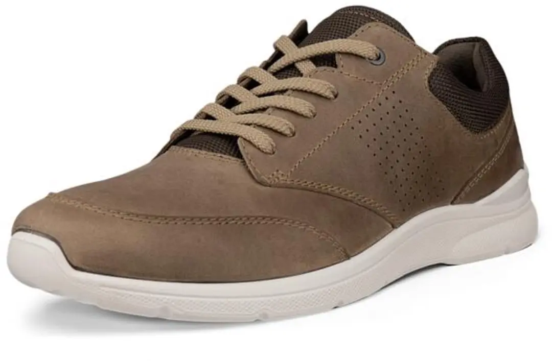 ECCO Irving Lace Sneakers - Heren 46 - Bruin/Wit - afbeelding 2 van 6