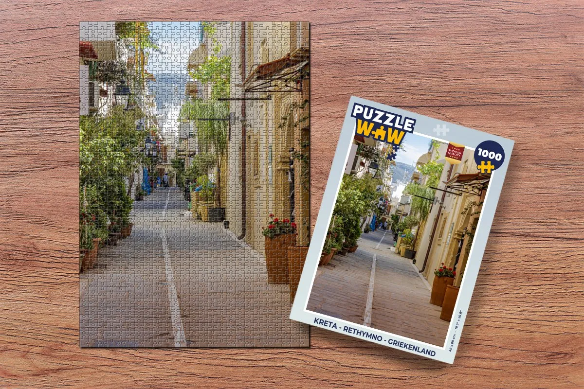 PuzzleWow Kreta Rethymno Legpuzzel 1000 Stuks - Multicolor