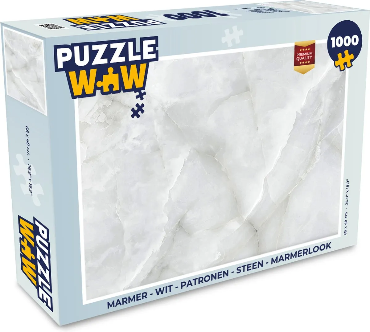 PuzzleWow Marmerlook Legpuzzel 1000 Stuks - Multicolor