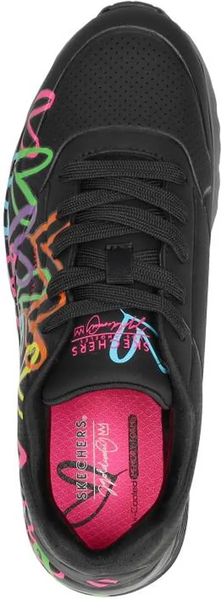 Skechers Uno Lite Sneakers 034204 - Dames - Zwart - afbeelding 4 van 6